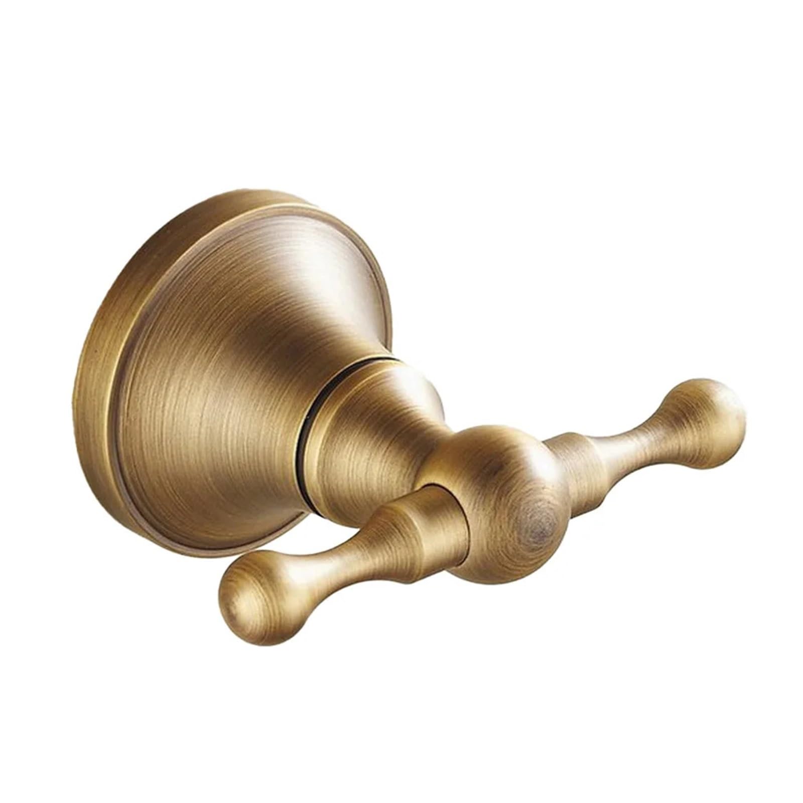 Bryske 2 PCS Bathroom Accessory Antique Brass Wall Mounted Double Robe Hook Coat Hat Towel Hanger