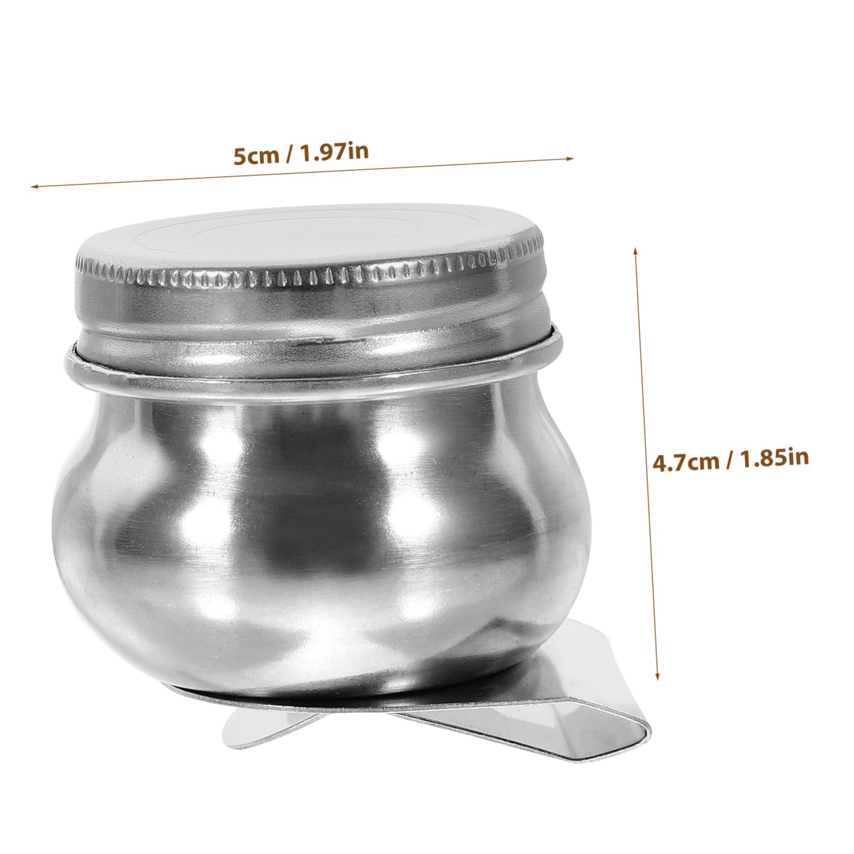 HOMSFOU 2pcs Color Kettle Cups Oil Paint Palette Dipper Oil Paint Containers Dispensing Palette Cup with Lid Pour Oil Painting Palette Oil Painting Jar Steel Cup Mixing Stainless Steel