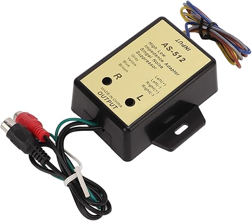 Convertidor de nivel de altavoz, adaptador de impedancia alta y baja de línea de 2 canales, convertidor de salida de nivel de altavoz de audio