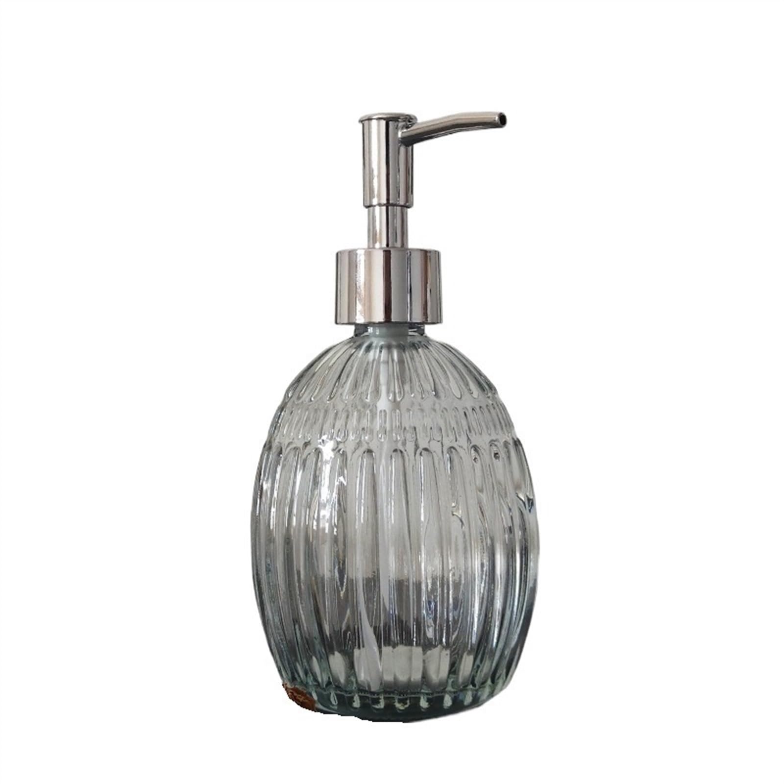 Cyairong-22 White Soap Dispenser 400Ml Clear Glass Soap Dispenser With Pump Lotion, Refillable, Liquid For Hand(White)