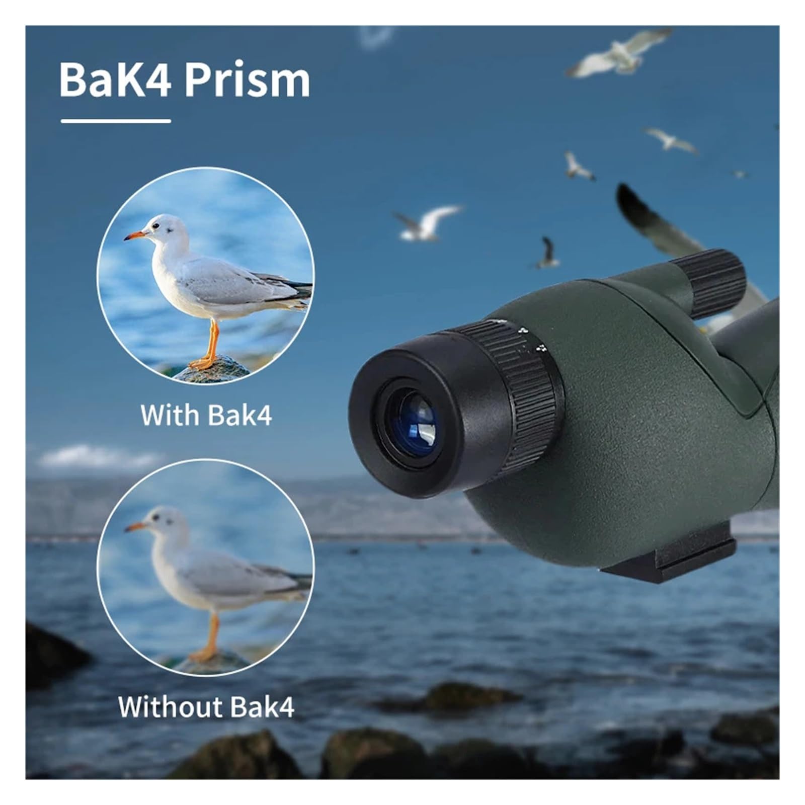 Lunette D'observation Zoom 25-75x60, Lentille Ed, Puissant Télescope Monoculaire À Prisme Bak4 for Le Camping en Plein Air, L'observation des Oiseaux Et Le Tir Facile à Utiliser(Black)