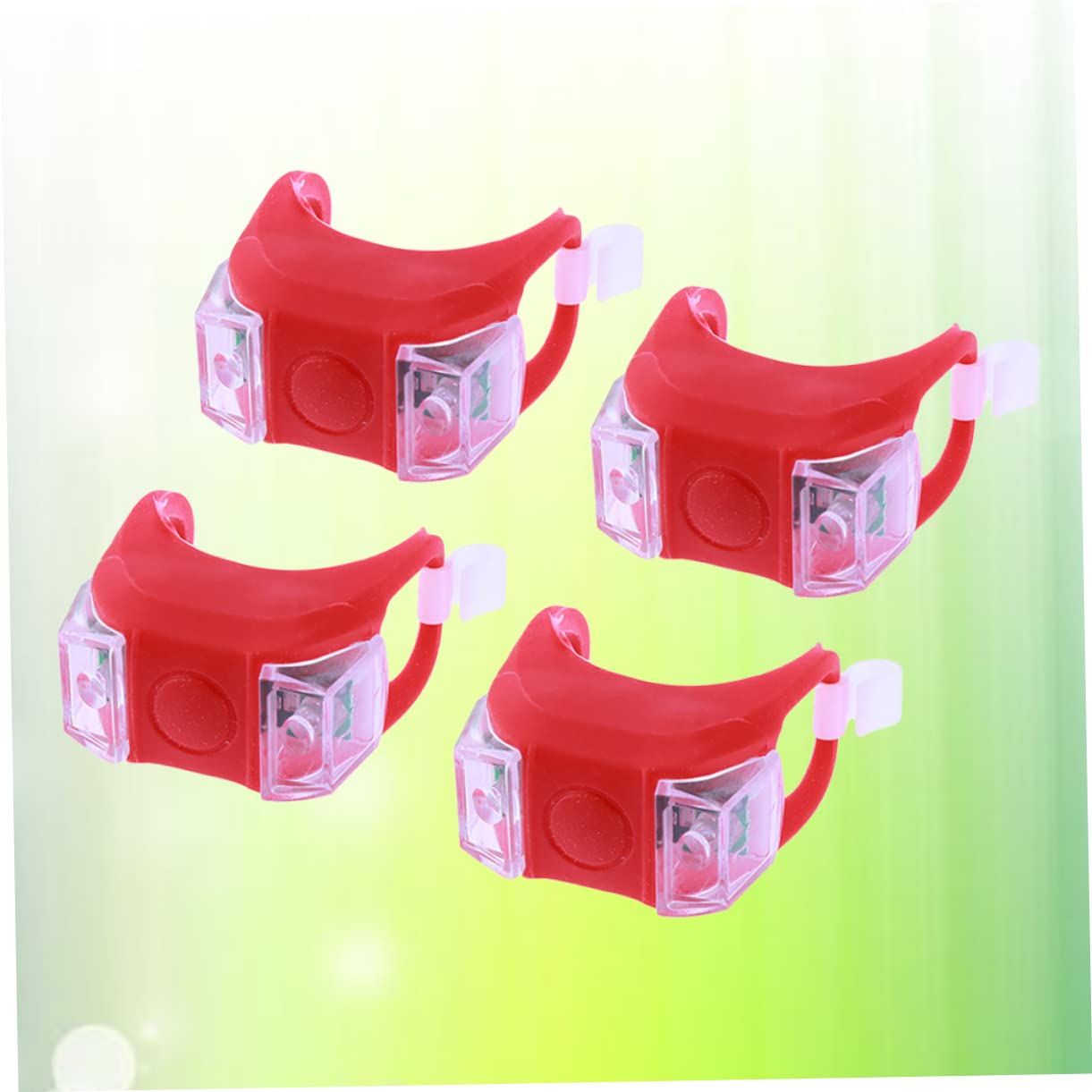 SUPVOX 4Pcs LED Bike Lights Front and Rear Tail Lamp High Brightness Cycling Safety Light with Modes for Accessories Red