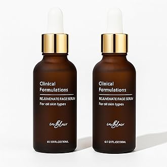 2 Bottle Pack - Inblair Rejuvenate Resurfacing Face Serum - Skin Care Serum for Face Wrinkles, Fine Lines, Dark Spots - Multi-Weight Hyaluronic Acid Formula for All Skin Types