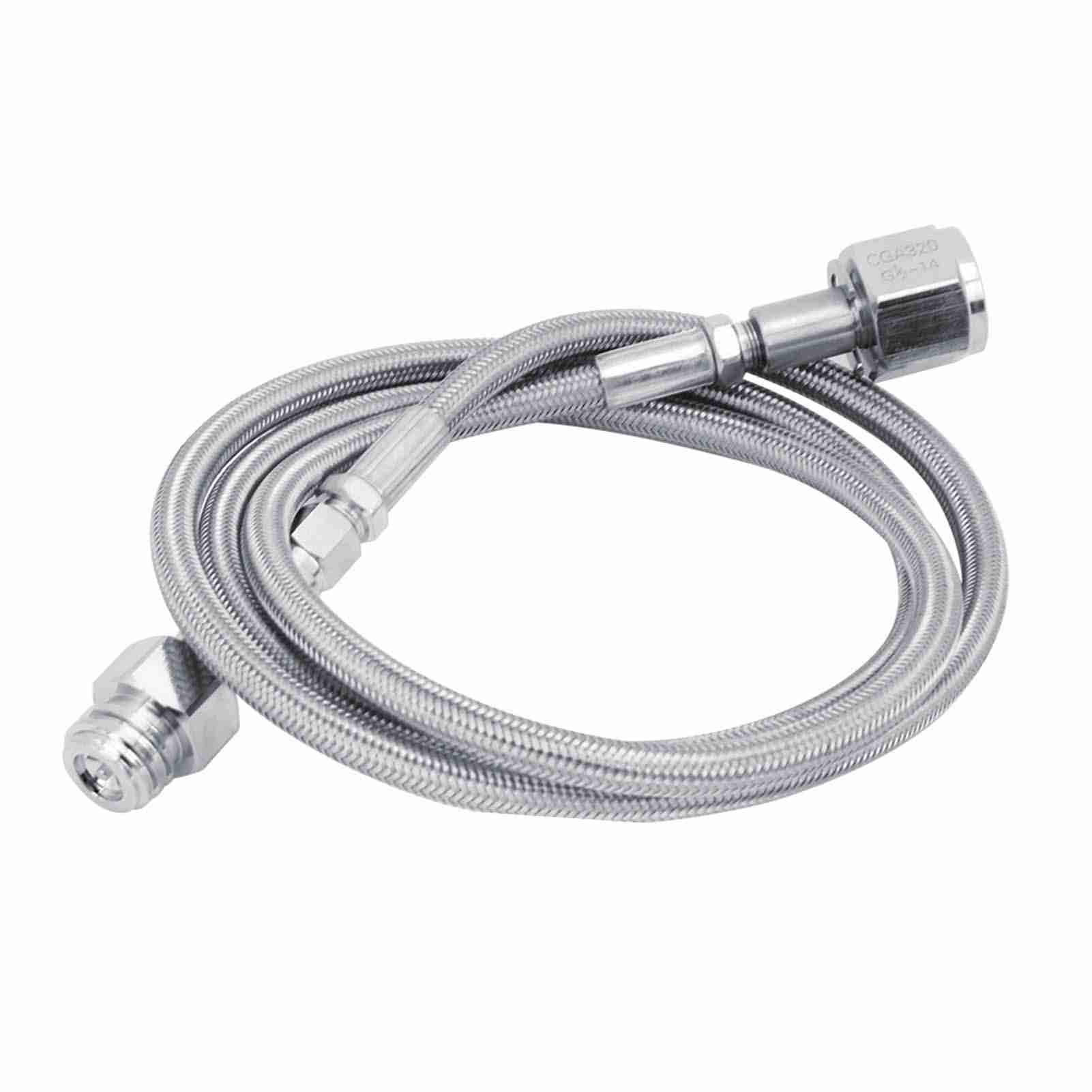 Kit adattatore tubo esterno soda da 1,5 m 60 pollici Raccordo soda per serbatoio Co2 Dispenser soda (Tr21-4 W21.8-14) (Argento TR21-4, G1/2)