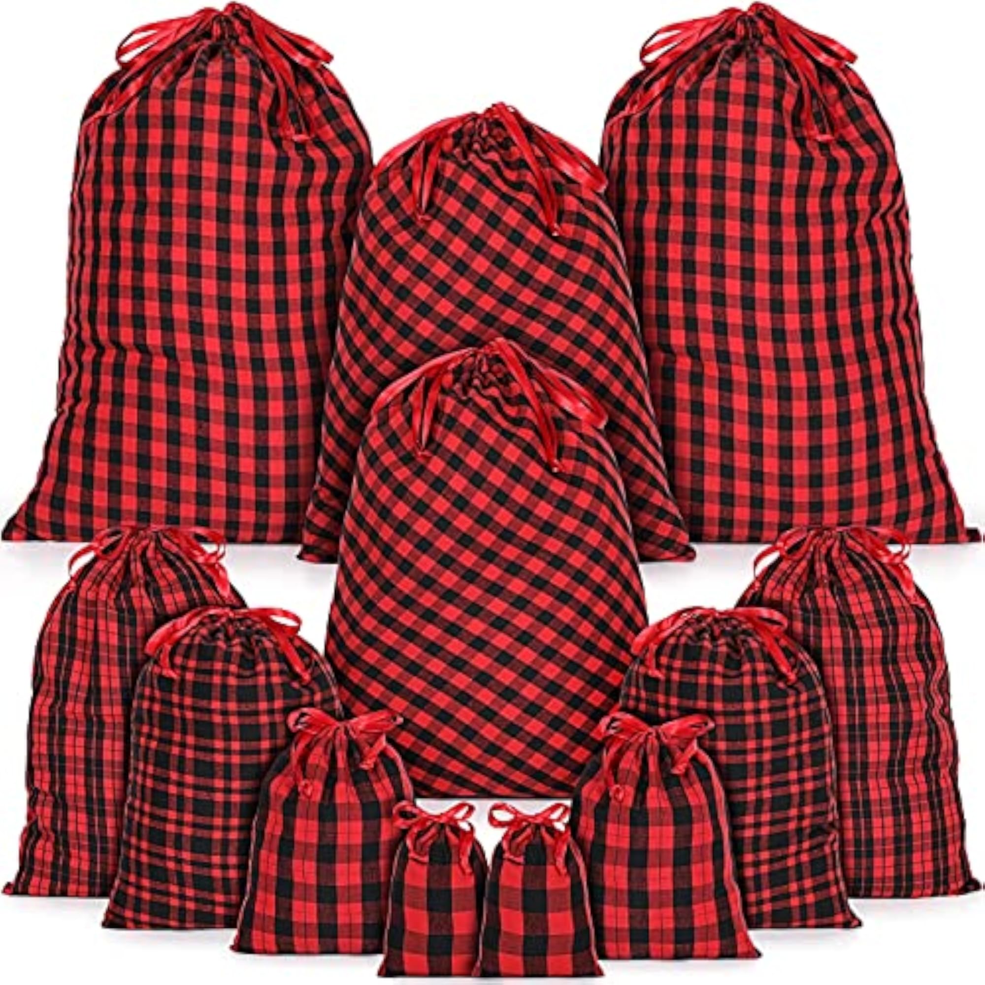 Big Christmas Drawstring Bags, Assorted Gift Storage