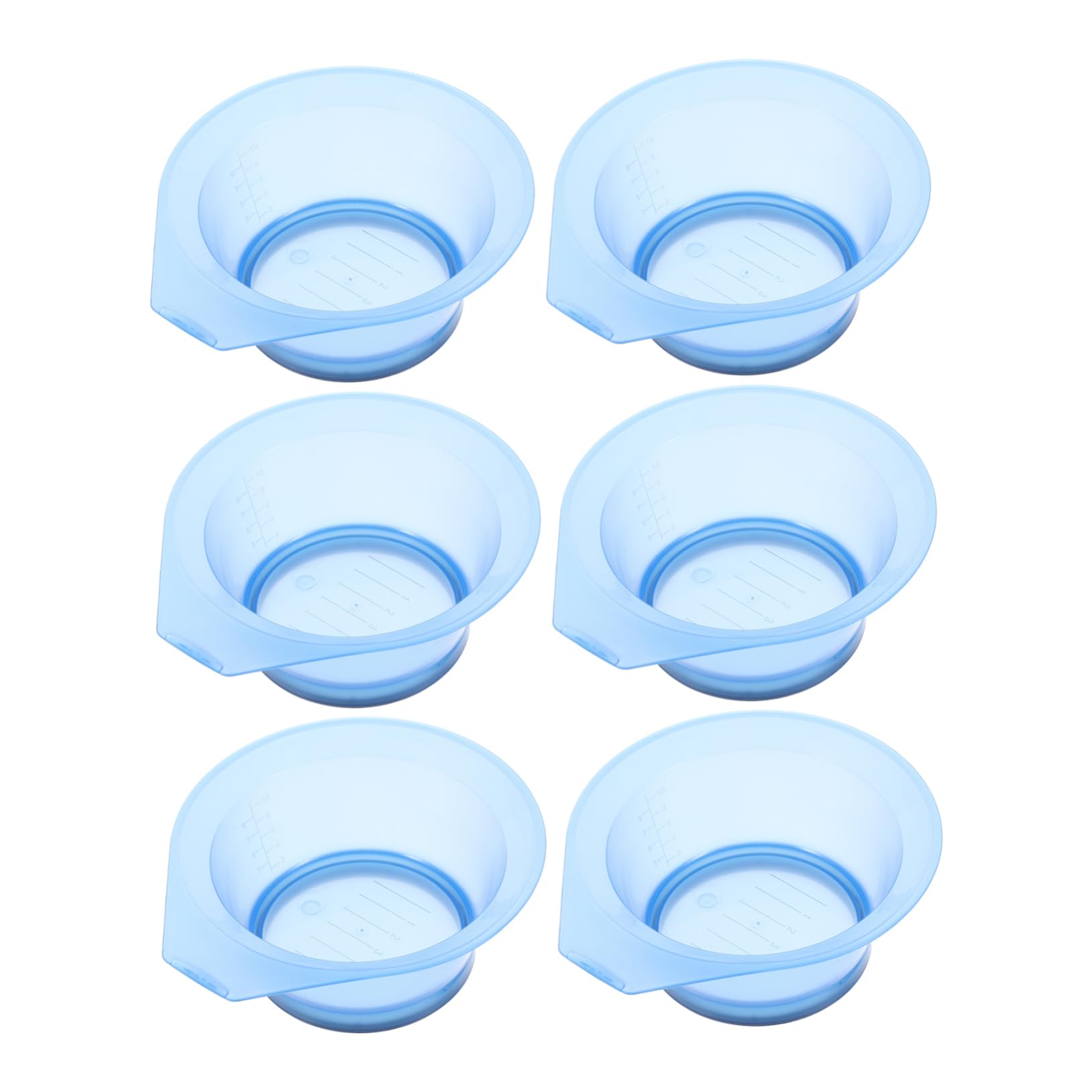 Ipetboom Diy Hair Dye Bowl Kit 6pcs Hair Mixing Bowl Plastic Easy to Use Random Color