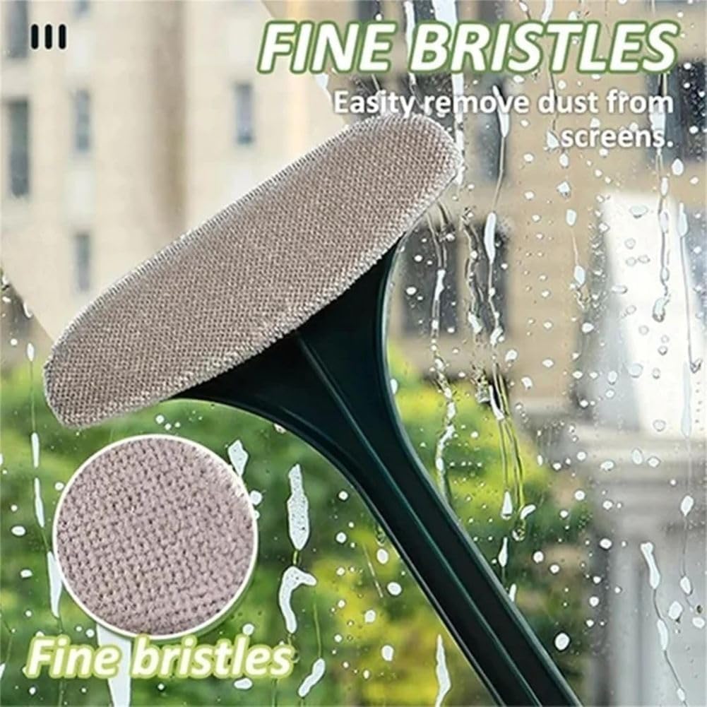 2 in 1 Multifunctional Mesh Cleaner Brush for & Screens - Effective Glass & Screen Cleaning Tool, Ergonomic Design, Pink White