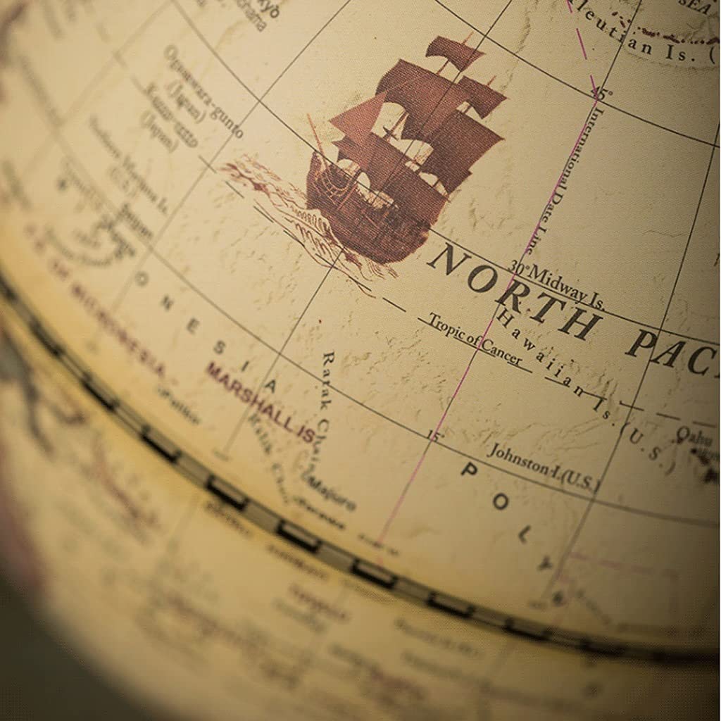 Innovativo globo retrò con supporto, mappamondo geografico educativo per bambini e adulti, decorazione per la casa - Ultimo stile educativo divertente