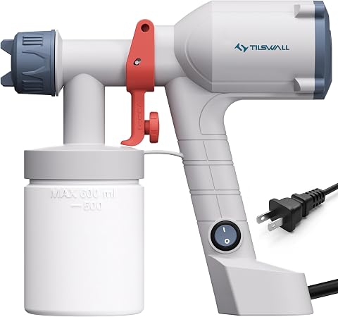 Tilswall Dreamer400 Electric Paint Spray Gun with 3 Nozzles & 3 Patterns