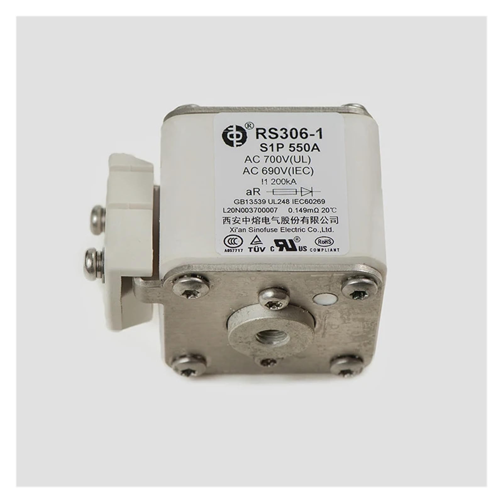 Fusible AR Action Rapide RS306-1-S1P-550A690V composants électroniques céramique