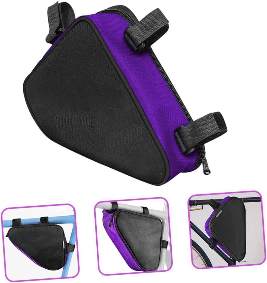 balacoo 3pcs Bike Frame Bag Multi-function Pouch for Phones Tools Accessories Easy Installation for Folding Storage Deep