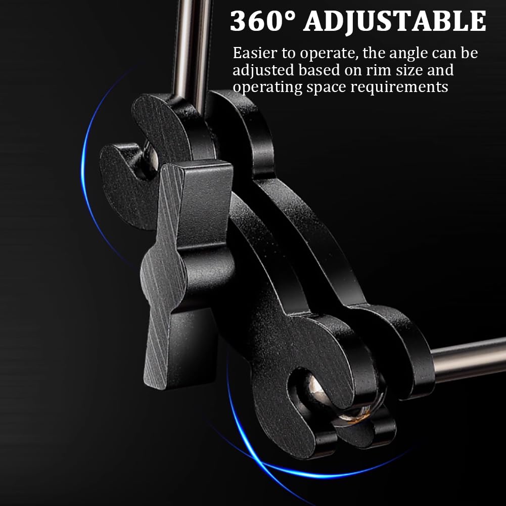 Soporte Profesional para Reparación Y Corrección De Rodamientos De Bicicletas, Equipado con 2 Indicadores De Cuadrante, Plegable, Adecuado para Llantas De 10 A 29 Pulgadas