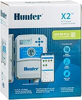 Vista 4 de Hunter X2 - Controlador de aspersor de 4 zonas, temporizador de riego al aire libre para césped y jardín, riego inteligente con programación basada