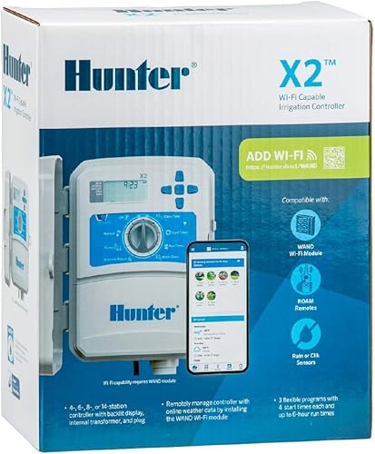 Miniatura 4 de Hunter Industries Hydrawise X2, controlador de riego al aire libre de 6 estaciones, color blanco