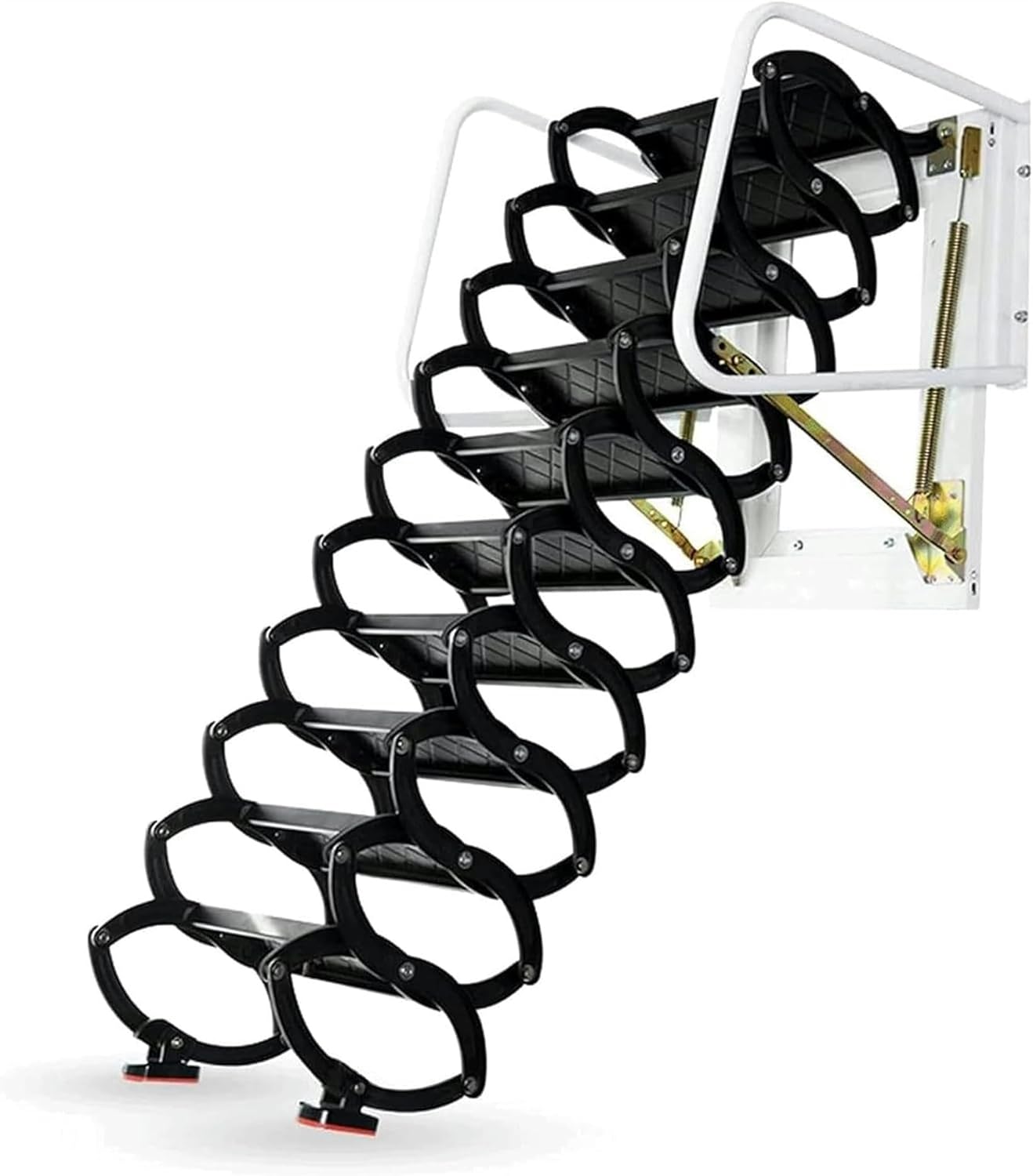 BTURYT Concertina Loft Ladder Alloy Attic Access Ladder