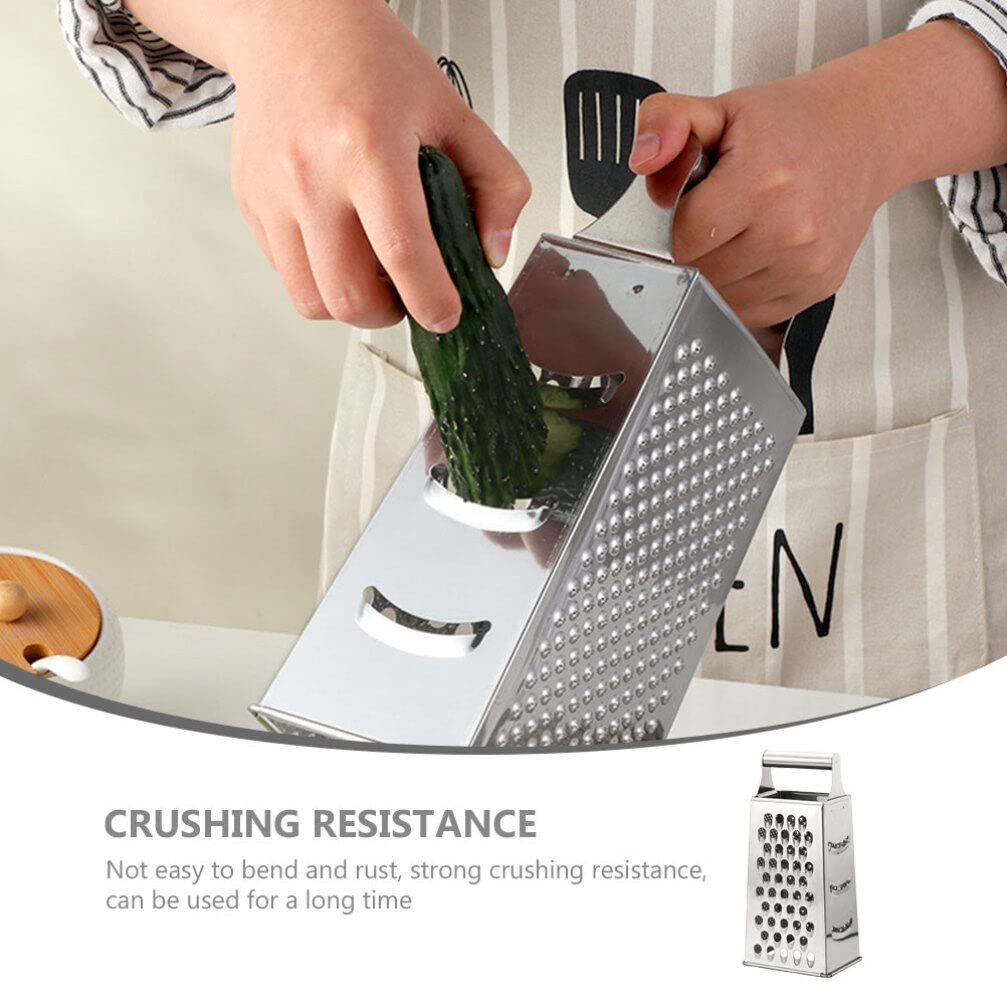 Rallador multifunción de acero inoxidable con mango antideslizante, triturador versátil de verduras y frutas para cortar y rallar fácilmente la cocina 2