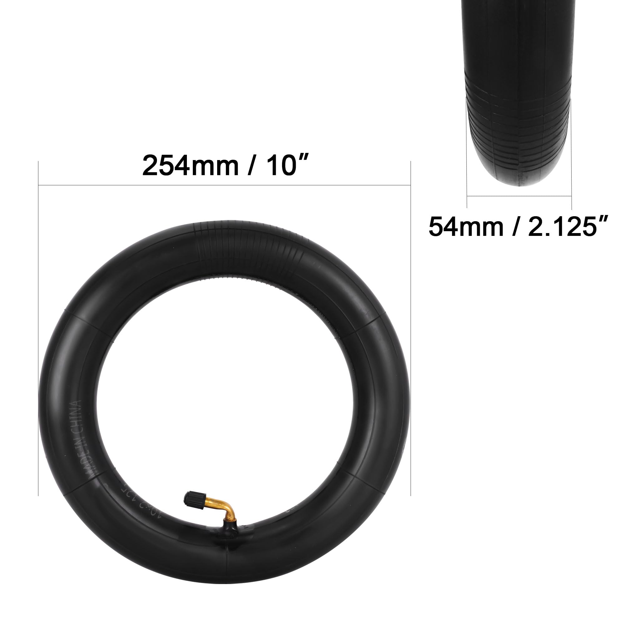 RUTU 2-Pack Heavy-Duty 10 x 2.125 Replacement Inner Tube for Self Balancing Electric Scooter Tricycle Stroller Kids Bike Drift Board - Image 2