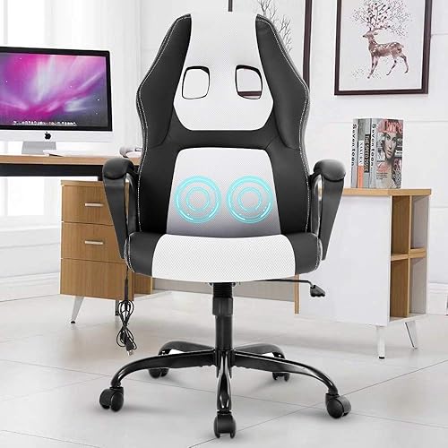 Silla de computadora para videojuegos, silla de oficina, ergonĂłmica con respaldo alto, silla de escritorio para computadora de masaje con soporte Silla de computadora para videojuegos, silla de oficina, ergonĂłmica con respaldo alto, silla de escritorio para computadora de masaje con soporte