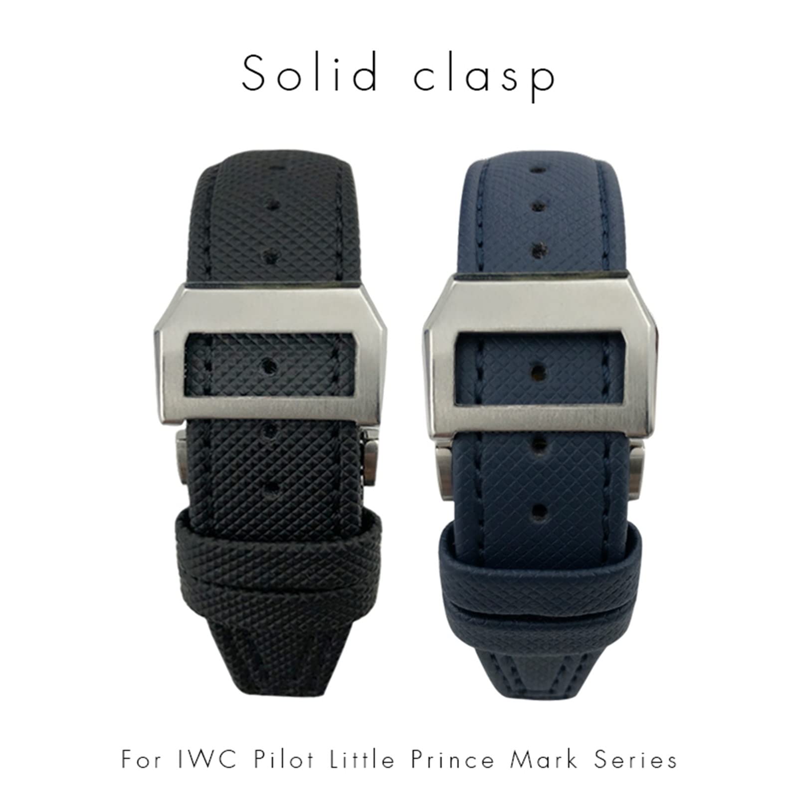 20mm 21mm 22mm nylonowy pasek do zegarka ze skóry cielęcej pasuje do IWC Big Pilot IW377714 Mark18 SPITFIRE nylonowy pasek z prawdziwej skóry