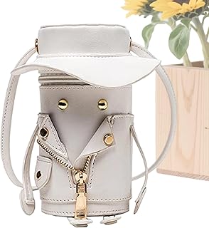 レザー バケットバッグ 女性用,小さくて 可愛い ハンドバッグ と ポーチ,PUレザー ショルダーバッグ | 女性向け 旅行 キャンプ 夜 結婚式 パーティー プロム 女の子 花嫁 婚約