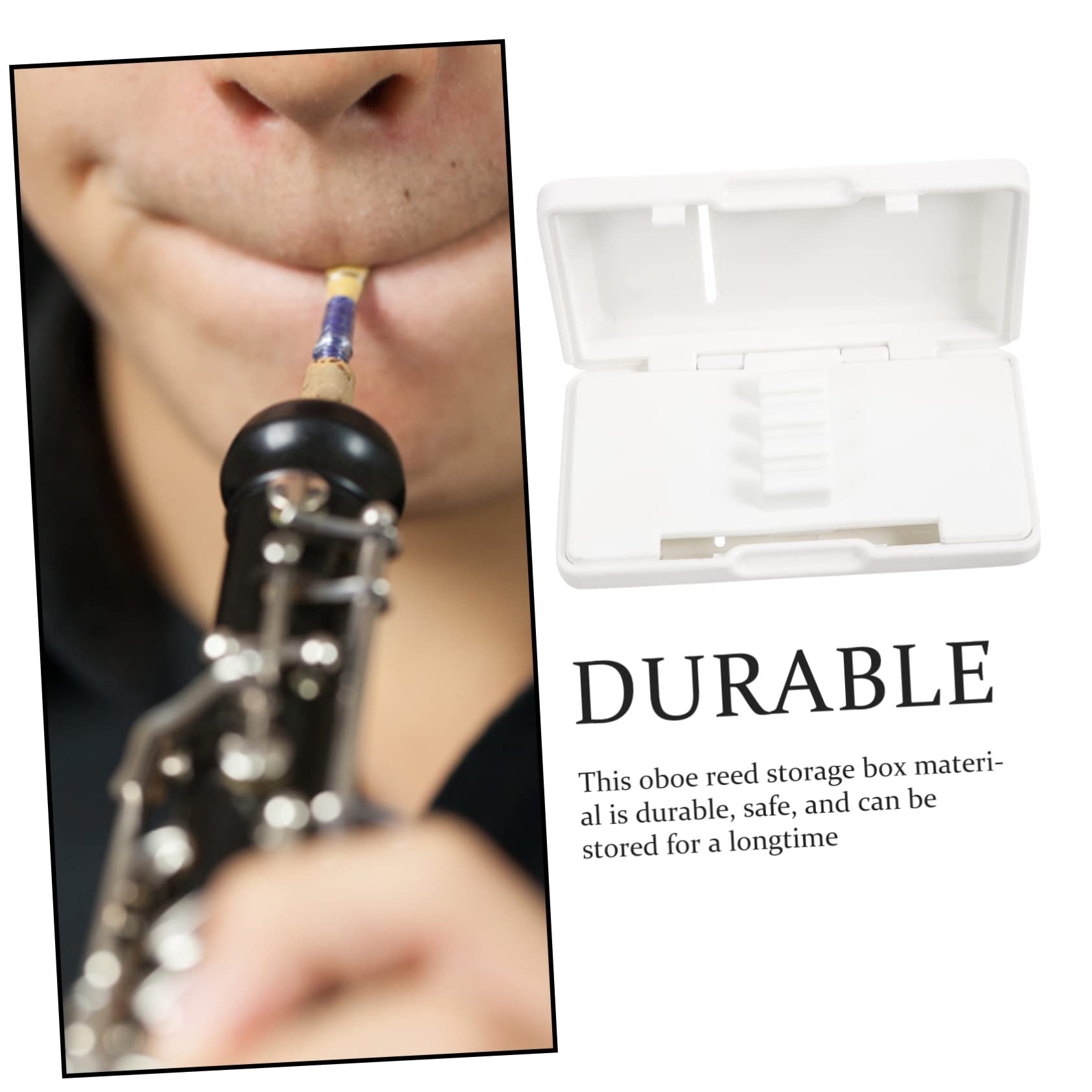 BESTonZON 5 Pz Custodia Per Ance Per Oboe Contenitore in Canna Abs Ancia Per Oboe Porta Ance Per Strumenti Porta Canna Organizzatore Di Ance Per Oboe Strumento Oboe Fischio Bianca Addominali