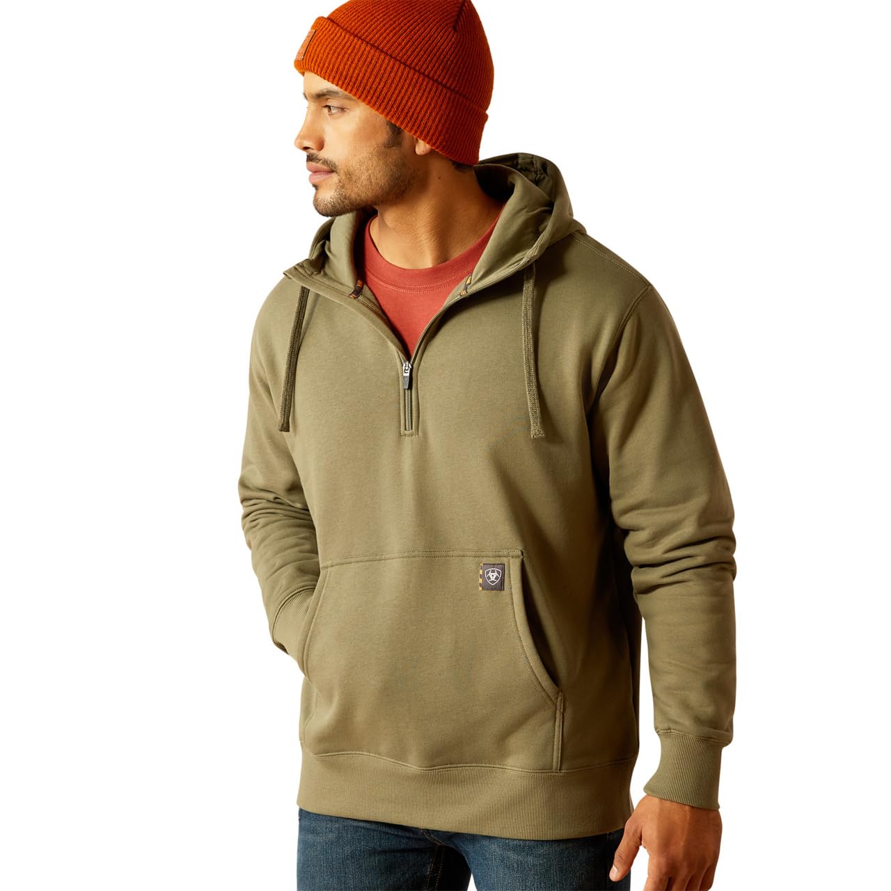 ARIAT Men's Rebar Workman 1/4 Zip Hoodie