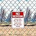 Violators Will Be Shot Sign, No Trespassing Sign, 10x14 Inches, Rust Free .040 Aluminum, Fade Resistant, Made in USA