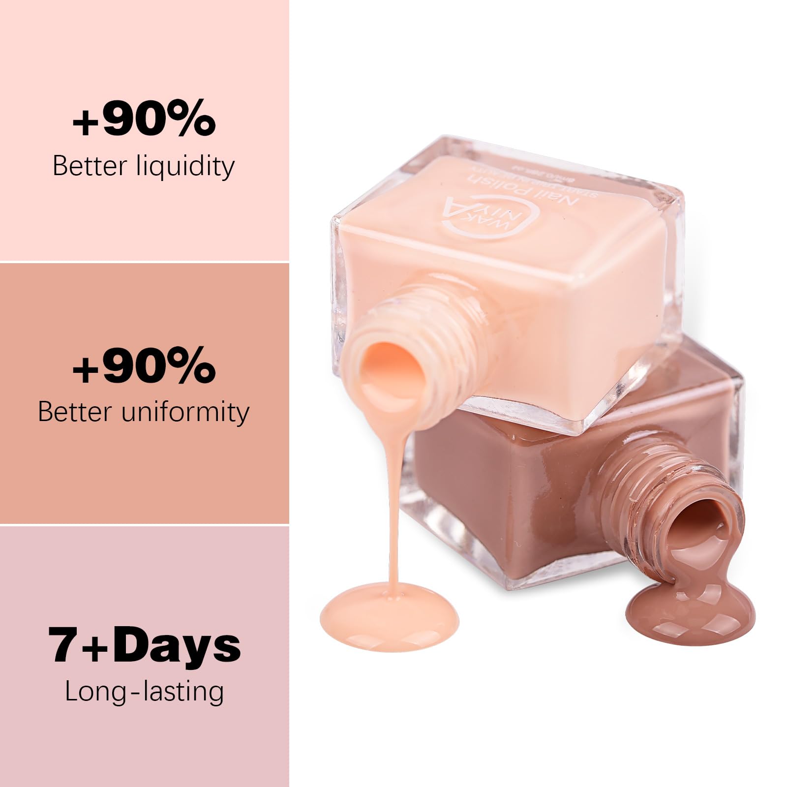 Amazon.com : wakaniya Nail Polish Set 8 Colors Nude Pink White