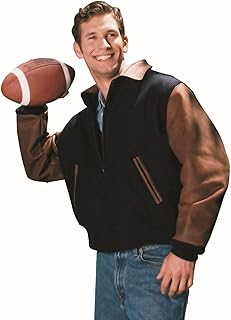 REED Men's Executive Leather Wool Varsity Jacket Union Made in USA