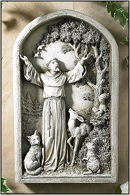 Christian Brands Saint St Francis Patron of Animals Peace Tree Figurine Patio Garden Home Statue