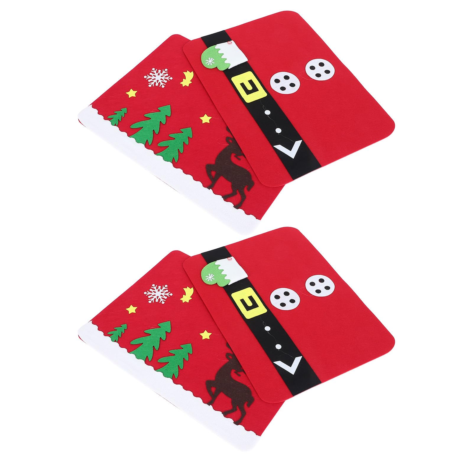 Toyvian 4 Piezas Mantel Individual para Mesa de Navidad con Diseño Festivo para Decoración de Hotel y Hogar Resistente y Fácil de Limpiar