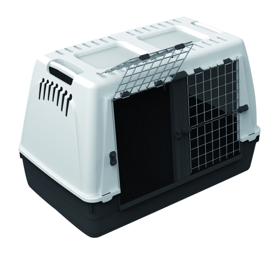 Croci Car Box 100x65x65 cm - Box Gabbia trasportino per Cani e Animali, con Doppia Porta, per Macchine e Bagagliaio Auto, Robusto con Chiusura di sicurezza99,15