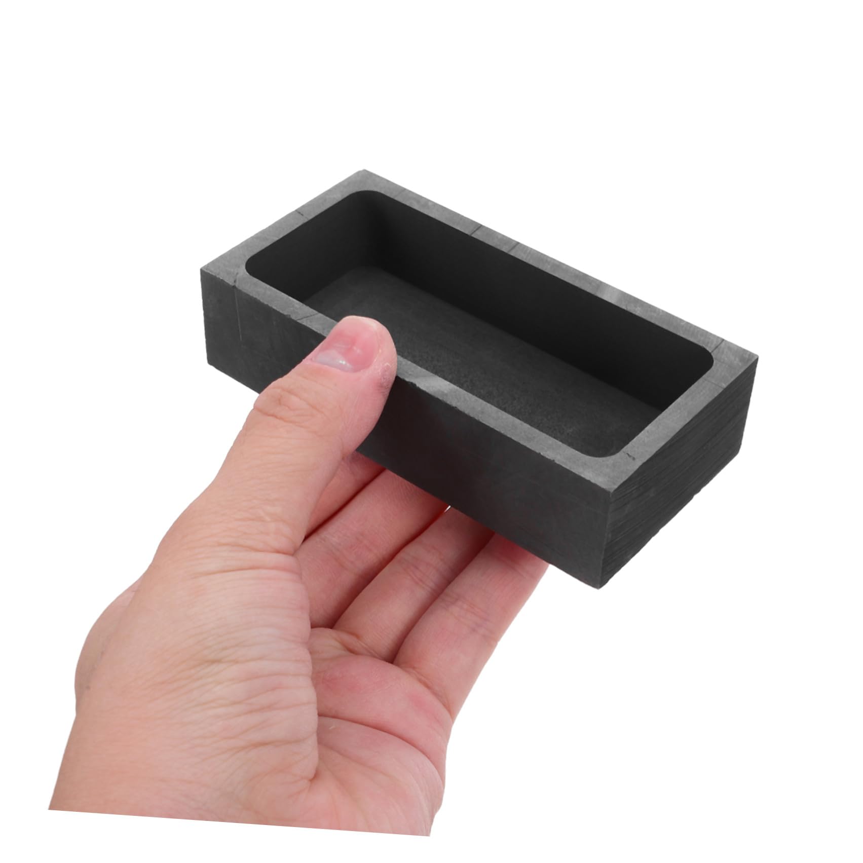 Amosfun 2 Stück Graphit Gießformset für Gold und Silberbarren 1 Kg Graphittiegel Einfache Bedienung Vielseitig für Schmelzofen und Aluminiumraffination