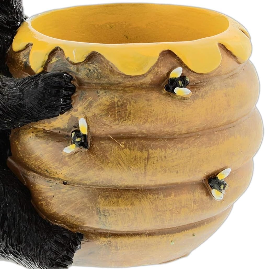 Distinctive Designs Black Bear Honey Pot Planter (Medium - 5.5”H)