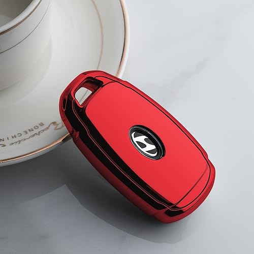 Miniatura 10 de Funda para llavero de automóvil compatible con funda para llave de Hyundai, protector plateado