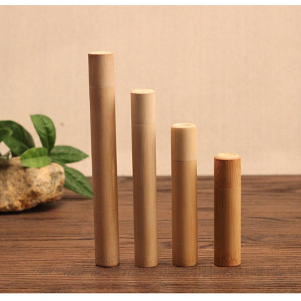 Merishopp Portable Travel Natural Handmade Bamboo Tea Leaves Storage Holder Container Incense Spice Snacks Holder Canister 19x2.5cm-image-39