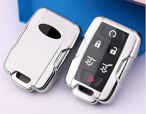 Miniatura 5 de Funda de TPU suave para llavero de Chevrolet 2014-2021 Chevy Colorado Silverado LT GMC Sierra Canyon Yukon Cadillac Cadillac sin llave, protector de