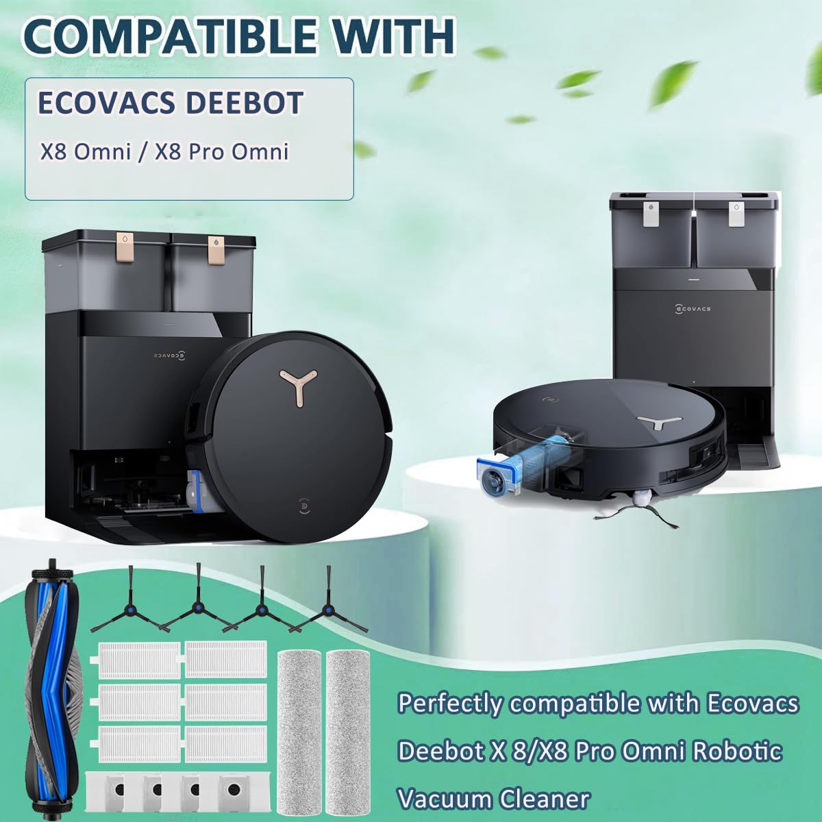Opatiny Panni di ricambio per ECOVACS DEEBOT Serie X8, X9 Pro