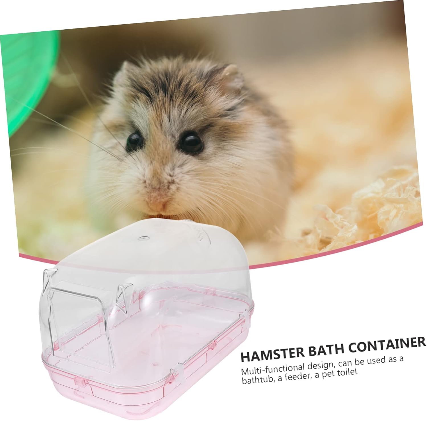 Transparent Hamster Bath Basin Large Pet Bath Container for Hamsters Guinea Pigs Animals Easy to Observe Stylish Design for Bathing and Playing