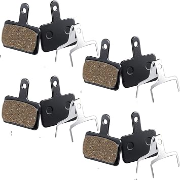 IndiaLot 4 Pair (08 Pcs.) Imported Rectangle 2.7 * 1.8mm Bicycle Disc Brake Pads for Road Mountain Bike Parts-Black