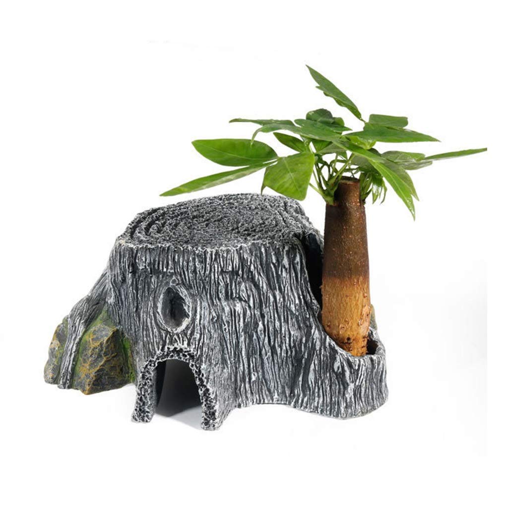Escondite de Reptiles, Caja Cueva de Reptiles, decoración de Esquina de hábitat, escondites de Tortugas, Serpientes Lagarto, Accesorios para Cajas de Reptiles, Adornos (25 * 22,5 * 9,5 cm)