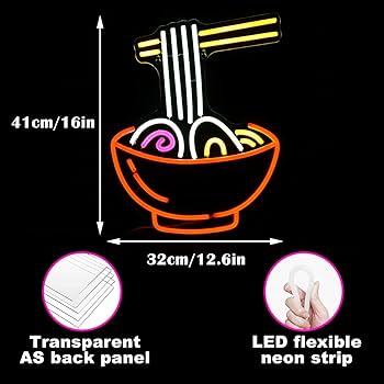 Amazon.co.jp : ラーメンネオンサイン ネオンラーメンライト 調光可能