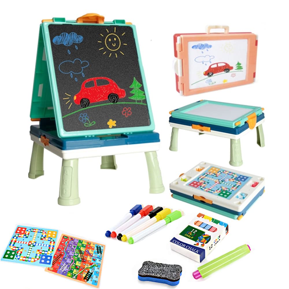 Bluebell 2 in 1 Double Side Easel Black and White Board For Kids, Foldable Drawing And Painting Board With Stand, 31 Pcs, 2 Board Game, Simple to Assemble, Easy To Clean Black Board For Kids For Home. (B09P1KXPHJ) Amazon Price History, Amazon Price Tracker