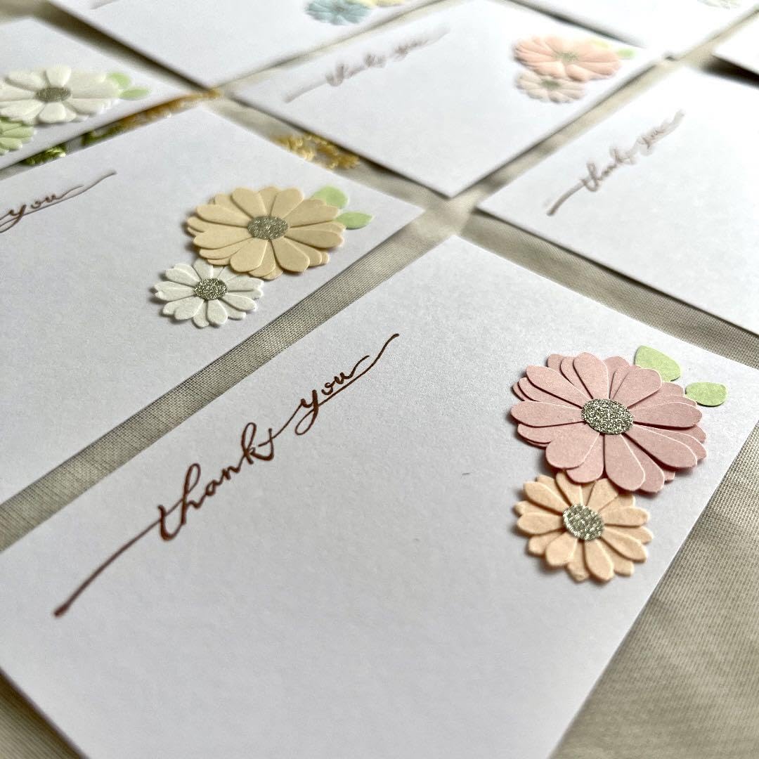 ☆クラフトパンチ☆ありがとう　メッセージカード ◇クラフトパンチ◇クラフト◇メッセージカード◇うさぎ・バラ