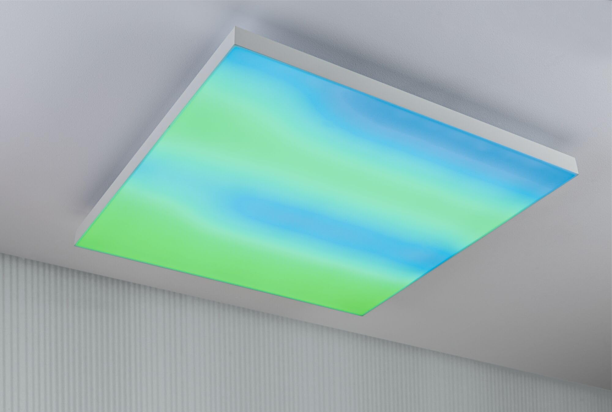 Paulmann 79910 LED Panel Loria Rainbow 595x595mm eckig incl. 1x31 W dimmbar dynamicRGBW Farbsteuerung Schwarz Metall Deckenleuchte 3000 K