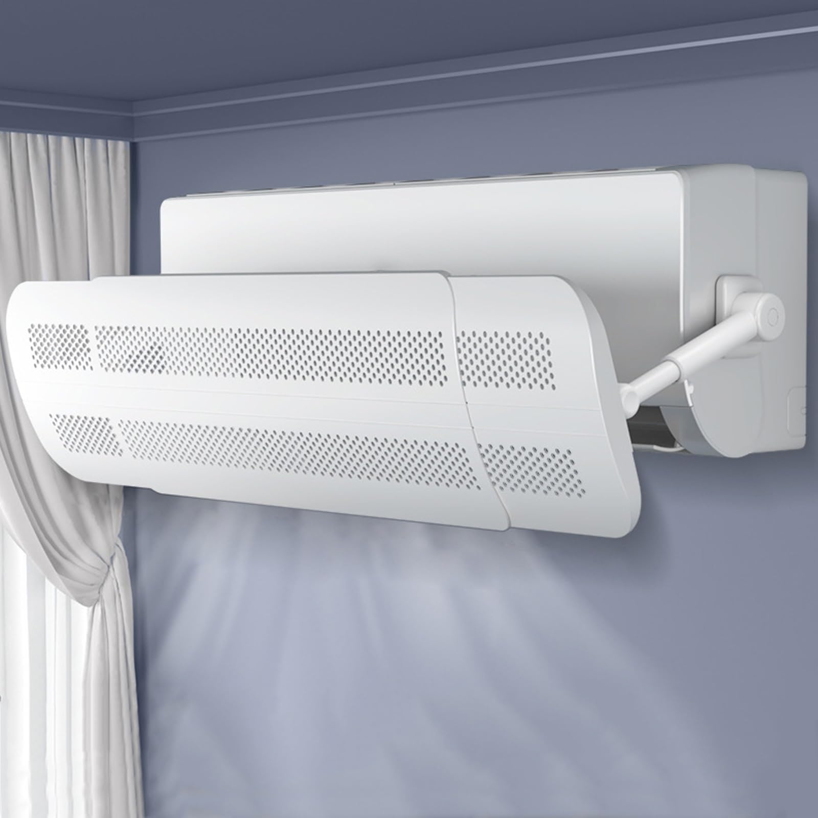 BHGFYXBS Adjustable Air Conditer Diverter Cover Retractable Anti Wind Baffle & Guide For Home Use Prevents Direct Airflow Boosts Cooling Efficiency Energy Saver