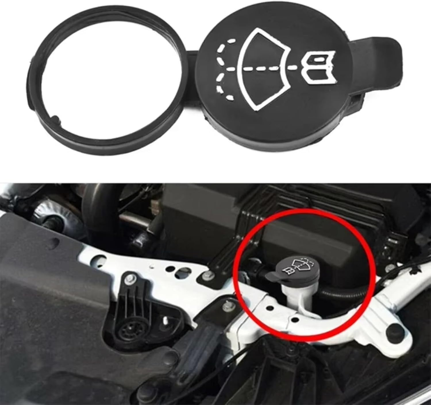 Car Water Tank Cap For Camaro 2010-2016 For Cruze 2011-2015 For Malibu 2013-2015 Windshield Wiper Washer Fluid Reservoir Bottle Cap 13227300