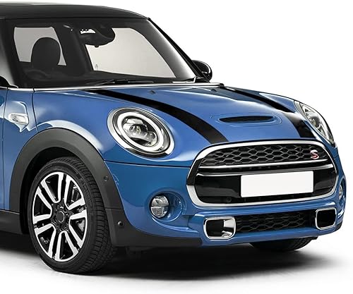 Miniatura 6 de Car Styling Bonnet Stripes Hood Decal Stickers for Mini Cooper F55 F56 Decoration (Gloss Black)
