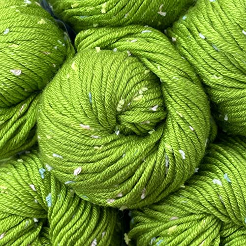 Image of Tweed Twinkles Soft Baby Yarn for Crocheting, 8-Pack (696Yds / 400G), Free Patterns - Acrylic Baby Blanket Knitting Yarn with Flecks - Size 3 DK Light Worsted Weight - Kiwi Green