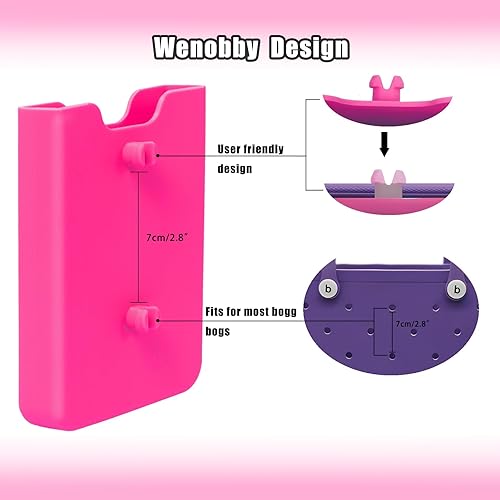 Miniatura 4 de Bogg Bag - Juego de accesorios, soporte para teléfono, llavero y gancho para bolsas Bogg, funda de silicona roja para teléfono celular